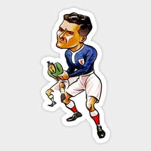 Vintage French Rugby Player Sticker